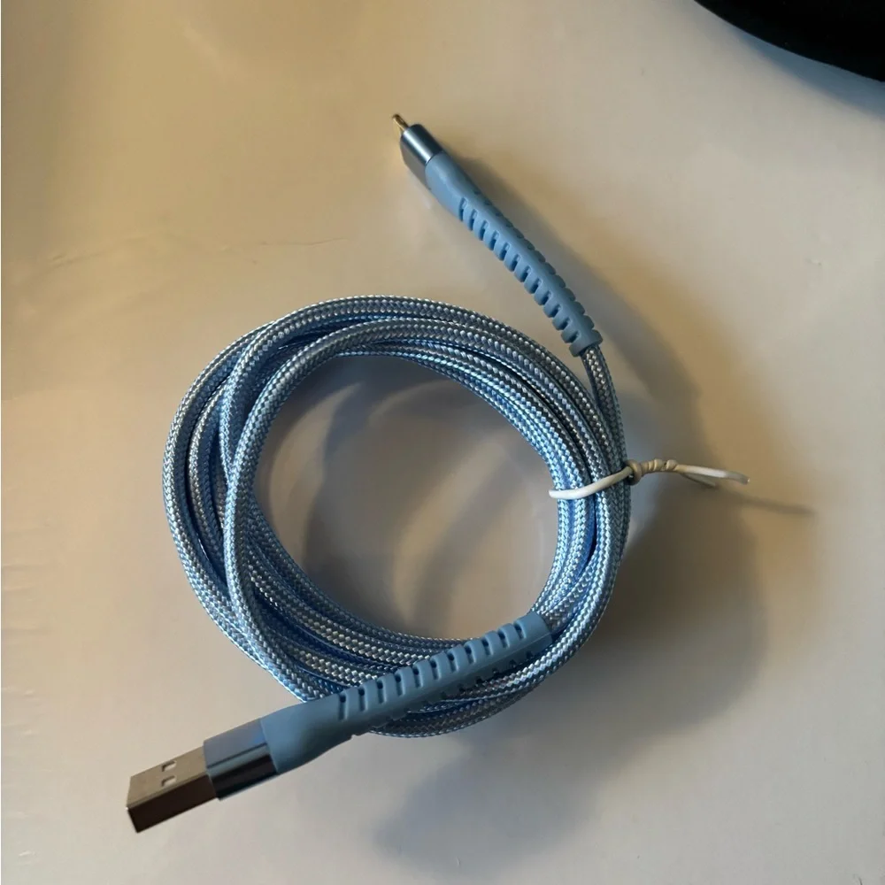 Two usb charging cords-6 1/2 feet and 10 feet long